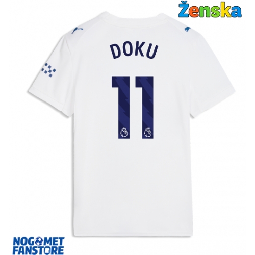 Manchester City Jeremy Doku #11 Rezervni Dres za Ženska 2026-27 Kratak Rukav